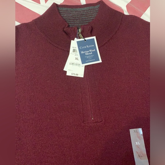 Club Room Men's Quarter-Zip French Rib Pullover Sweater Size S, L M, XL - Picture 8 of 10